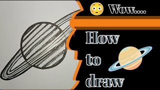 How to draw planet 🪐 saturn [upl. by Josephson]