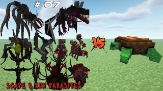 All parasites Scape and Run Parasites MOD VS Giant Tortoise in MINECRAFT1VS1Seven Part vs [upl. by Thorlie]