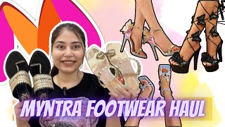 HUGE MYNTRA FOOTWEAR HAUL  Under ₹600  Myntra Haul  Footwear  HeyItsAanchal [upl. by Luann]