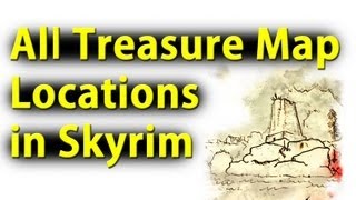 Skyrim All Treasure Map Locations [upl. by Ahsirpac]