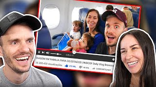 REACT da nossa PRIMEIRA VIAGEM para os ESTADOS UNIDOS  Família Brancoala [upl. by Hughes848]