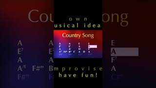 Country Song A major 115bpm Country backing track Play along and have fun [upl. by Lapo]