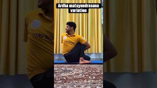 Ardha matsyendrasana variation short yogapractice yogaforwellness [upl. by Siusan]