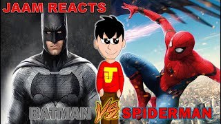 JAAM Reacts BATMAN VS SPIDERMAN RAP  BATALLA DE HEROES  ZARCORT Y KRONNO [upl. by Raleigh]