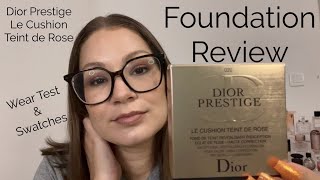 DIOR PRESTIGE CUSHION  Foundation Review  Swatches Wear Test amp More [upl. by Mairb]