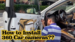 How to install 360 degree cameras in car Long video from carsanbo [upl. by Luella]