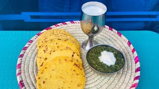 Sarson Ka Saag Makki Ki RotiGranny Traditional Saag 1000 Million Billions People Like Roti Chawal [upl. by Eizzo156]