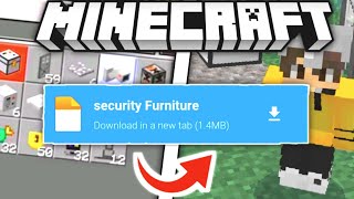 SECURITY FURNITURE MODADDON FOR MINECRAFT PE 120 Hindi  2023 [upl. by Nomal847]