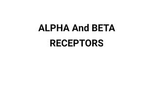 Alpha and beta receptor location [upl. by Esinereb]