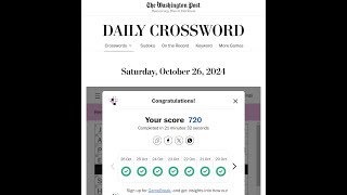 The Washington Post  LA Times Crossword 26102024 [upl. by Laemaj]