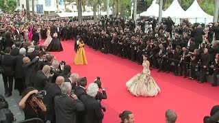 Stars attend second day of Cannes film festival [upl. by Lundberg]