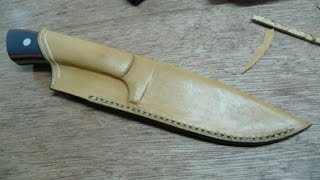 Leather sheath making [upl. by Yedrahs]