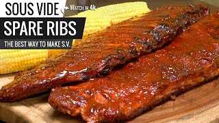 Best Way to Cook SPARE RIBS Sous Vide  How to Smoke ST LOUIS SPARE RIBS [upl. by Ssirk]