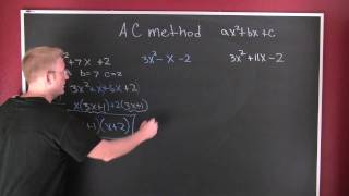 AC factoring method [upl. by Ayekat]