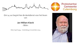 Dankdienst voor het leven van Wim Kievit 12 november 2024 [upl. by Tilly]