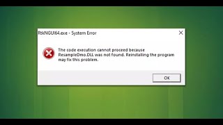 How to fix Resampledmo dll is not found or missing in Windows [upl. by Slaughter]