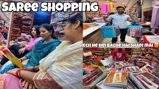 Shaadi ke liye 150 Saree leni Padi 😱 Wedding Saree Shopping 😍 [upl. by Lussier]