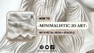 HOW TO 3D ART TUTORIAL  Spackling amp Plaster Art  DIY Textured Painting  Nicolina Savmarker [upl. by Anires]