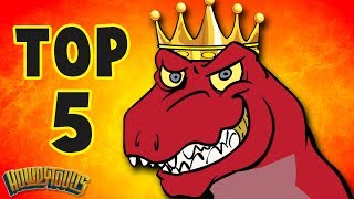 Top 5 Dinosaur Songs  Best Dinosaur Cartoons for Kids from Dinostory by Howdytoons [upl. by Noeled]