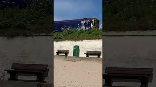 ScotRail class 158 passing Burntisland Beach [upl. by Ritz]