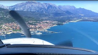 Piper Meridian 4K Spectacular Landing Tivat Montenegro [upl. by Jolanta]