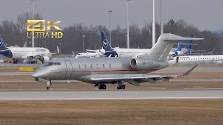 Bombardier Challenger 350 from VistaJet 9HVCV arrival at Munich Airport MUC EDDM [upl. by Granthem]