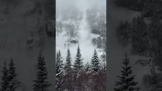 Small natural avalanche in Empress Tuckerman Ravine on March 10 [upl. by Mariano]