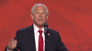 Peter Navarro speaks at the RNC hours after being released from a Florida prison [upl. by Immak734]