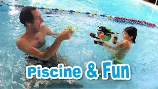 FUN amp JEUX AQUATIQUES dans la PISCINE en famille [upl. by Kendy]