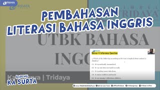 BAHAS SOAL LITERASI BAHSA INGGRIS  TRY OUT UTBK 2025 [upl. by Zetes]