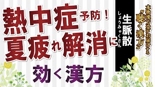 残暑を乗り越え、夏の疲れを取る効く漢方！【生脈散】（しょうみゃくさん） [upl. by Narrad]