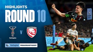 Harlequins v Gloucester  HIGHLIGHTS  9 Try Twickenham Showstopper  Gallagher Premiership 202324 [upl. by Okkin]