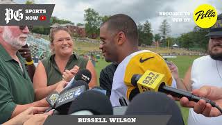 Steelers training camp Russell Wilson expects preseason work big plays from George Pickens WRs [upl. by Narahs837]