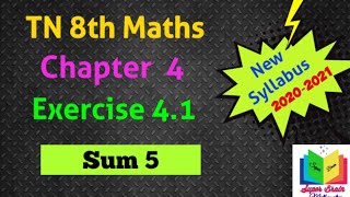 8th maths Chapter 4 Exercise 41 Sum 5  class 8 Maths 4th chapter  Super brain mathematics [upl. by Eillim]