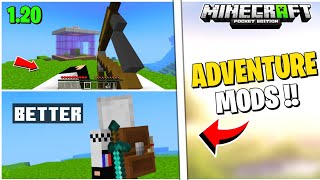 Top 5 Best Adventure Mod Minecraft PE  Best Modsaddons mcpe 120 [upl. by Riay]