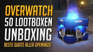 Overwatch 50x Lootbox  Beste Quote aller Openings ★ Overwatch Deutsch HD [upl. by Ynolem]