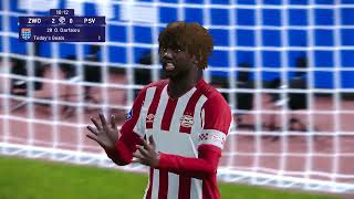 PEC Zwolle x PSV PES 21 GAMEPLAY [upl. by Lyrehc]