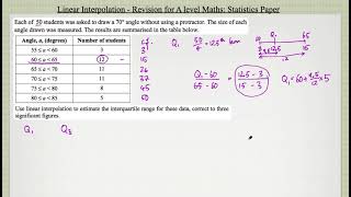 Linear Interpolation Recap  Edexcel Maths A Level Statistics [upl. by Peppard141]