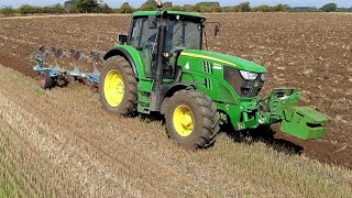 John Deere 6140M Ploughing [upl. by Enitsyrk]