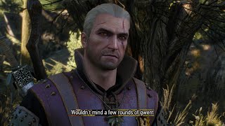 Geralt beat the sh out of them for not playing Gwent with him Rare cutscene 😂 [upl. by Aryamo]