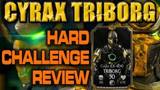 CYRAX TRIBORG CHALLENGE in MKX Mobile Hard review [upl. by Sirapal]