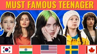 Guess the Famous Teenager from Each Country [upl. by Alberik]