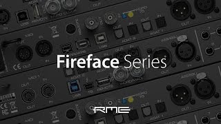 RME Audio Fireface Series [upl. by Sidnac]