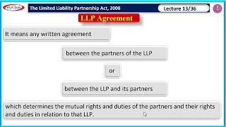 13 LLP Agreement [upl. by Shlomo723]