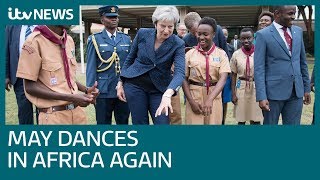 Kenya keep up with Theresa Mays latest dance  ITV News [upl. by Nitsrek]