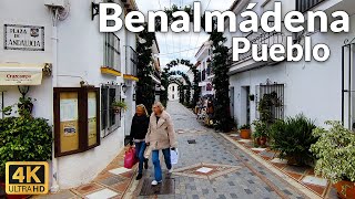 Walking Tour of Benalmadena Pueblo in January 2023 4K Ultra HD 60fps [upl. by Nirrej]