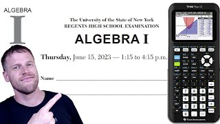 Algebra 1 Regents  June 2023 questions 1  24 [upl. by Eirtemed]