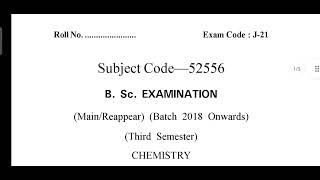 GJUST Previous year question paper of Bsc 3rd sem Physical Chemistry  II  Penplay [upl. by Maegan223]