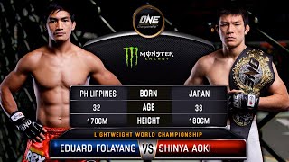 Eduard Folayang vs Shinya Aoki  Full Fight Replay [upl. by Westberg]