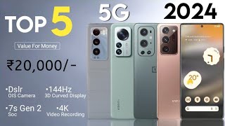 Top 5 Mobile Phones Under 20000  March 2024   5G  144Hz 3D 12GB Ram 7s Gen 2 Soc 4K [upl. by Strickland]